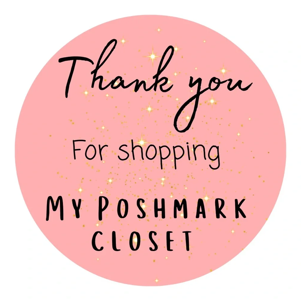 24 thank you for shopping my Poshmark closet stickers size 2”